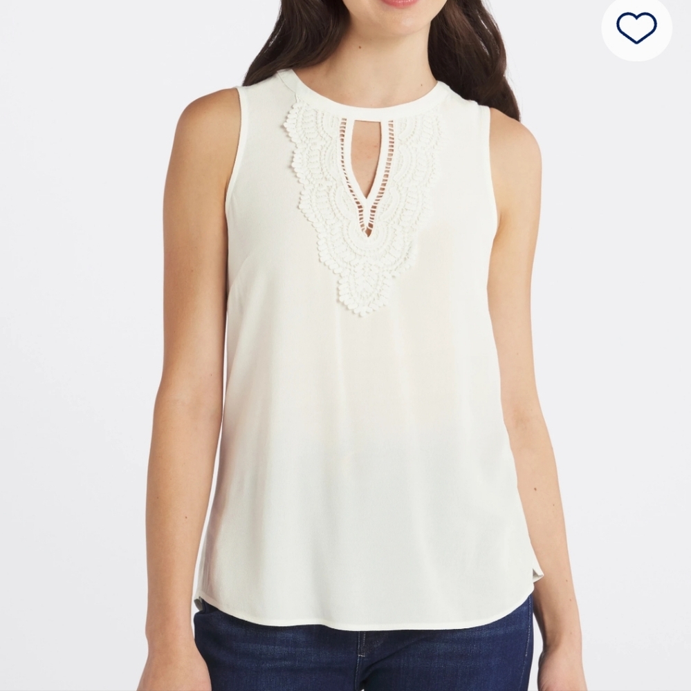 Daniel Rainn Quin Keyhole Crochet Blouse